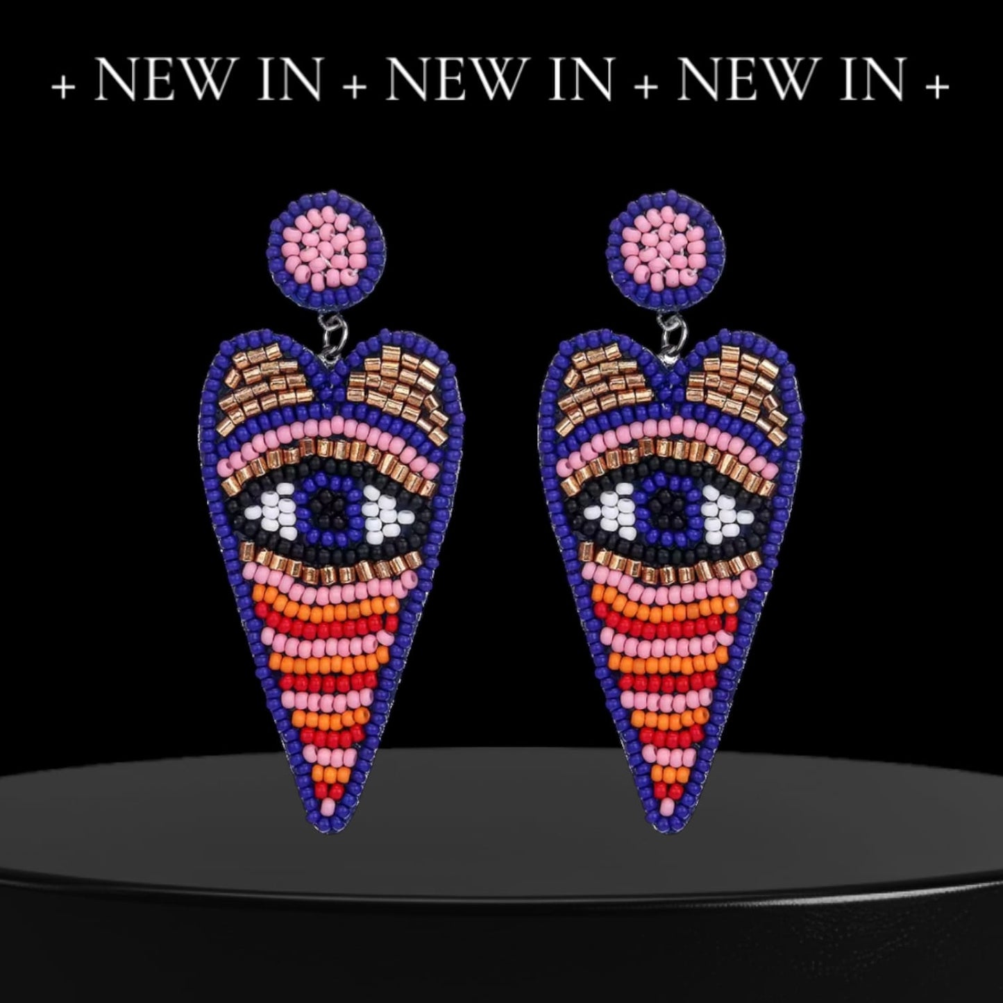 Handmade Heart & Eye Earrings For Women