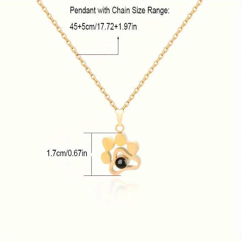 Paw Projection Pendent Necklace