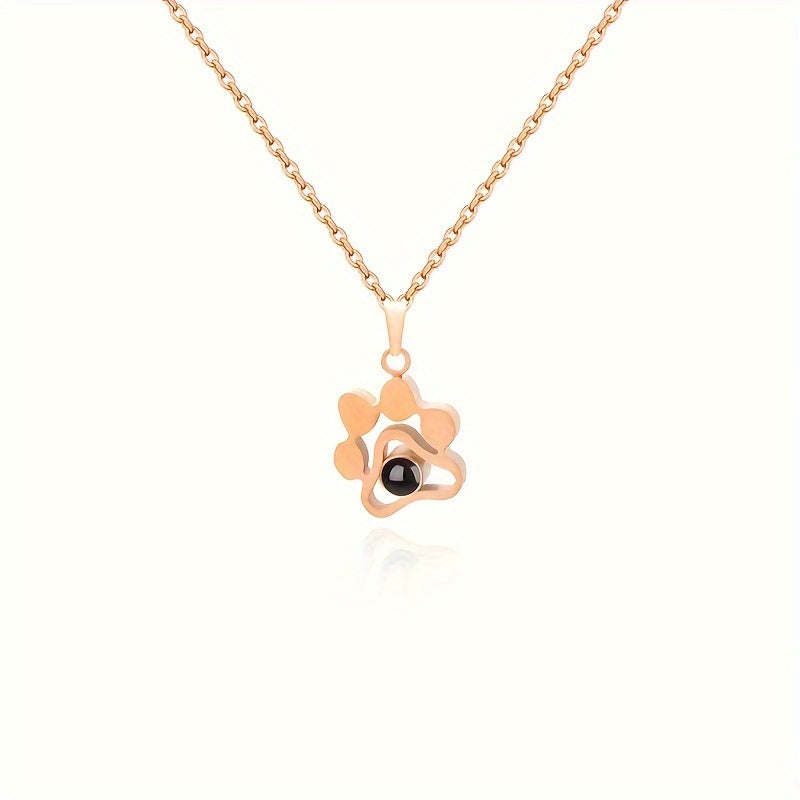 Paw Projection Pendent Necklace