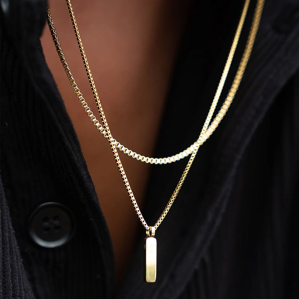 Box Pendant Necklace