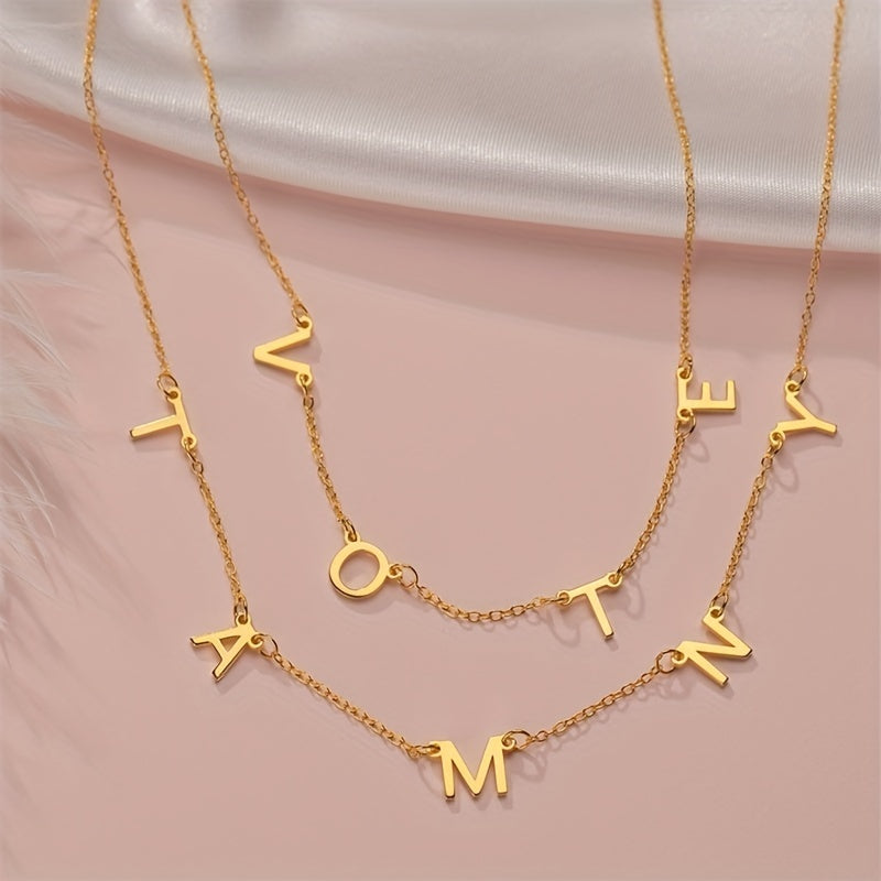 Personalised Alphabet Necklace Pendant For Women