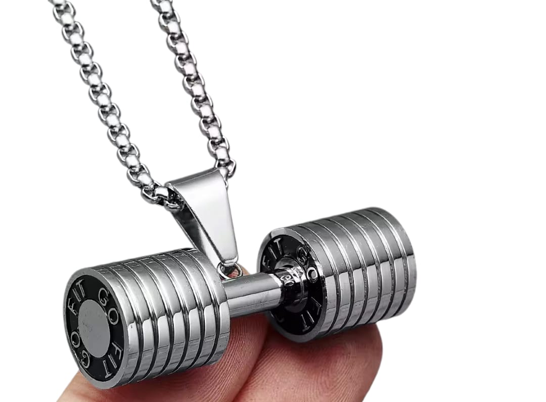 Dumbbell Necklace for men