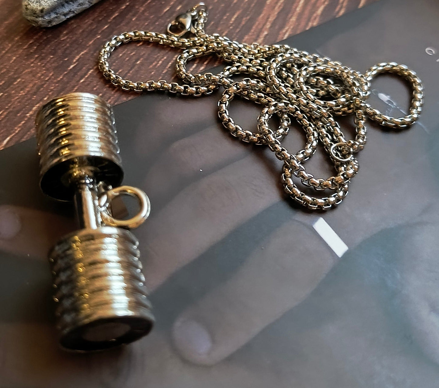 Dumbbell Necklace for men