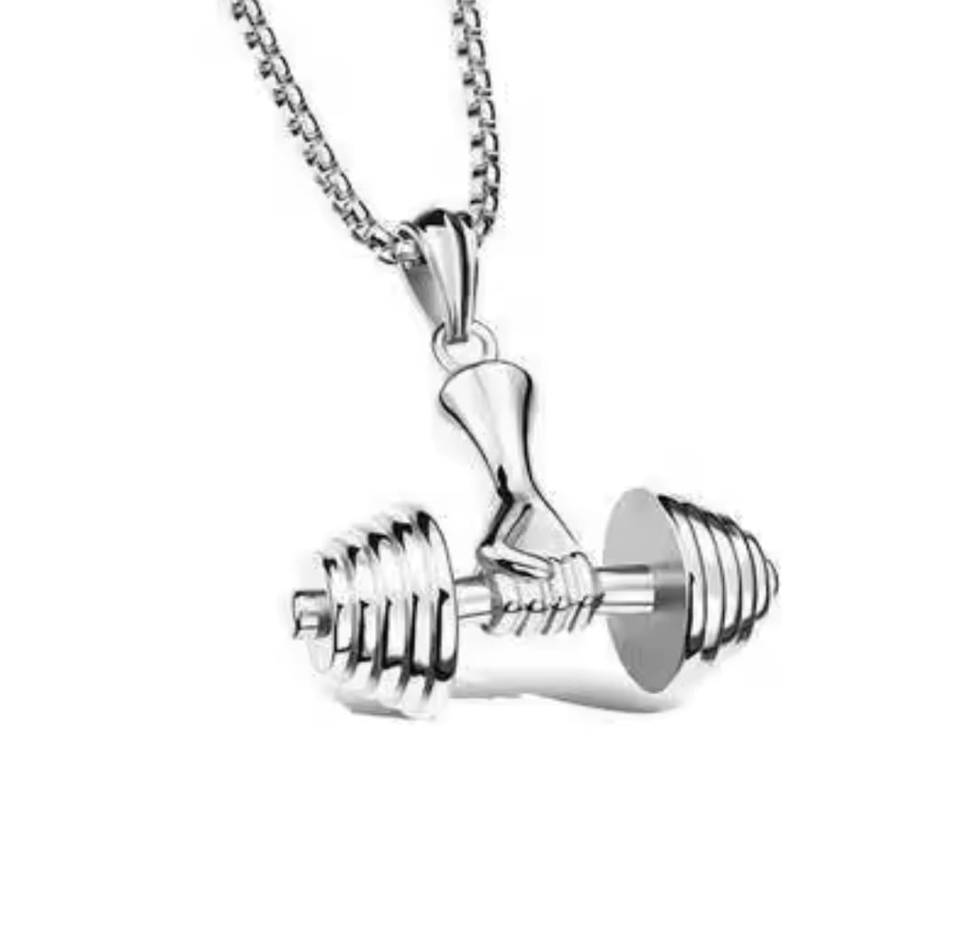 Mini Dumbbell Necklace for men