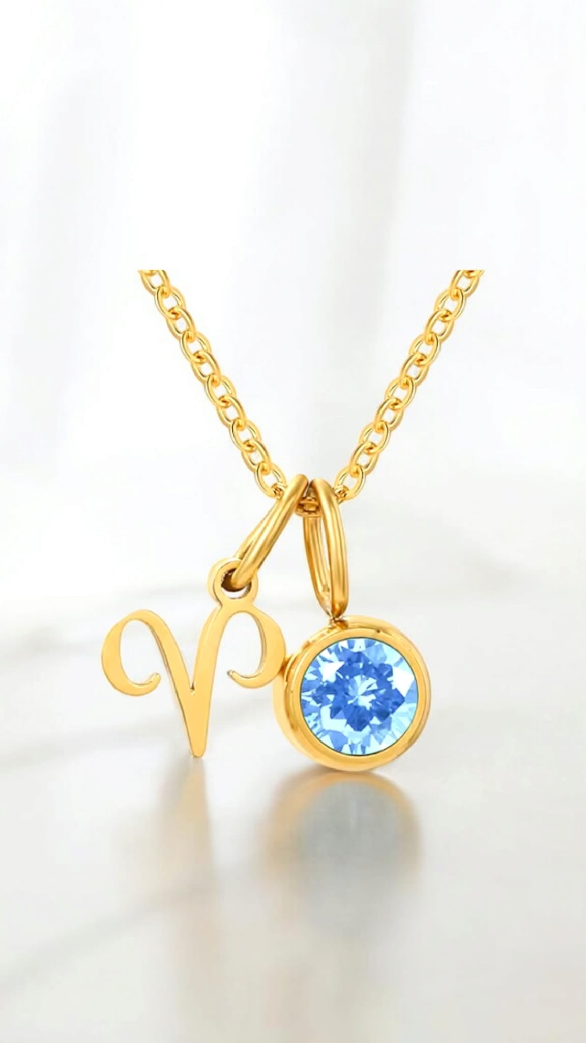 Zodiac Signs With Birthstone Necklace For Women