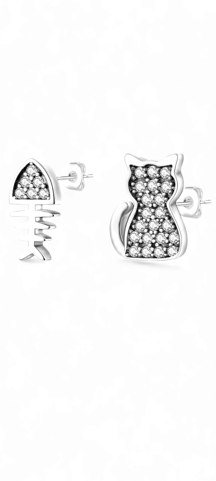 Cat and Fish earrings for women