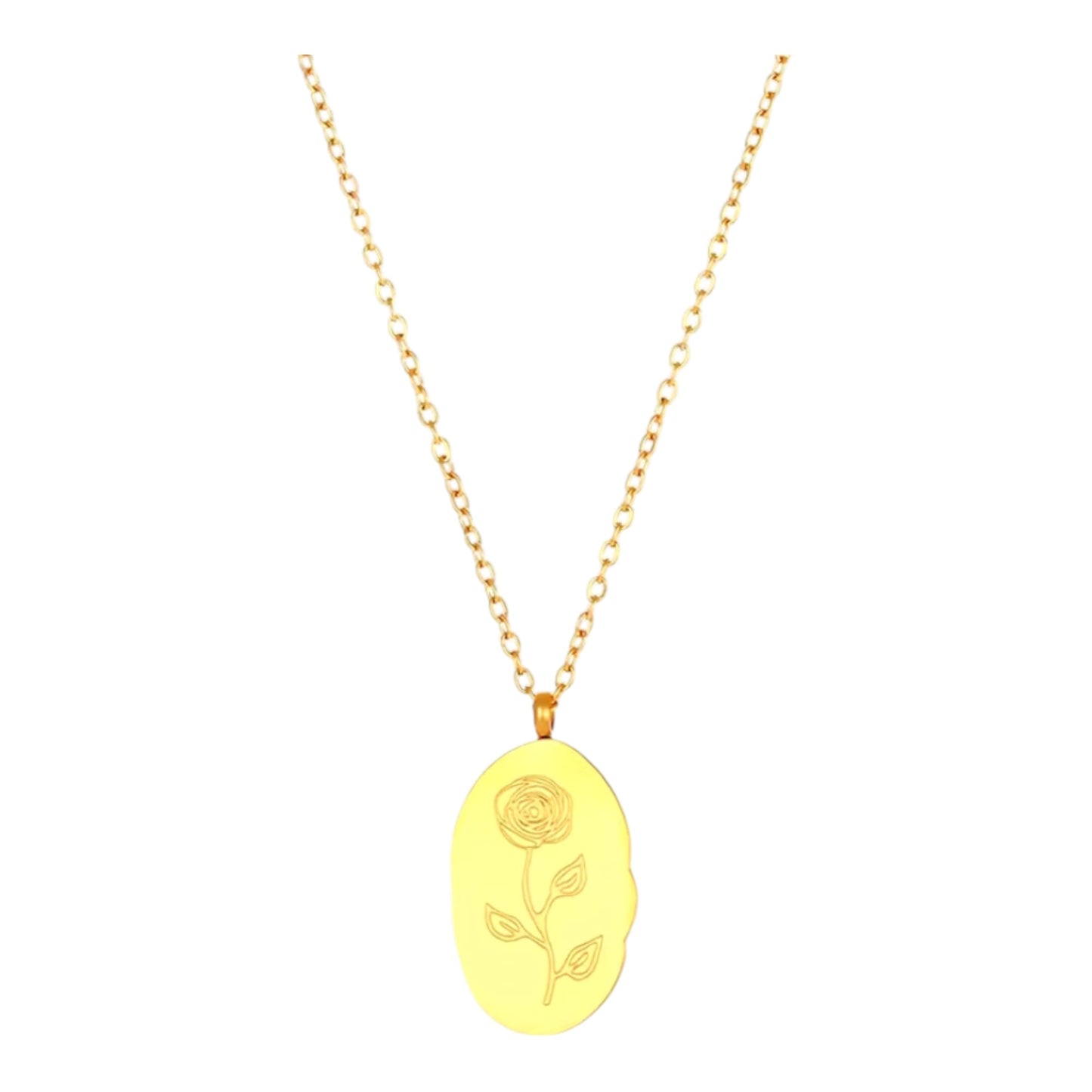 Month Flower Pendant Necklace For Women