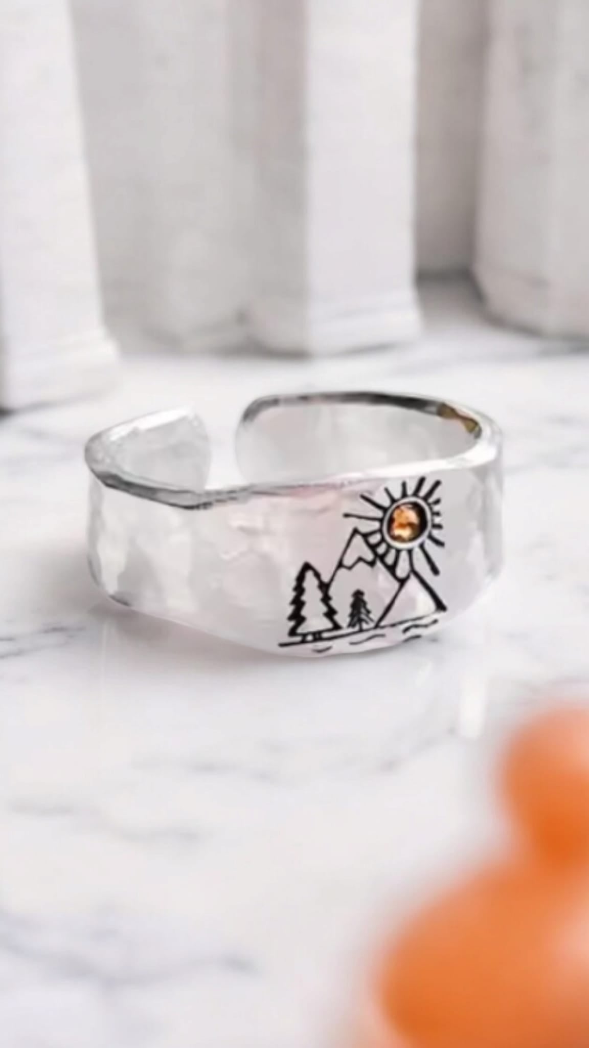 Sunrise Vintage Ring For Unisex