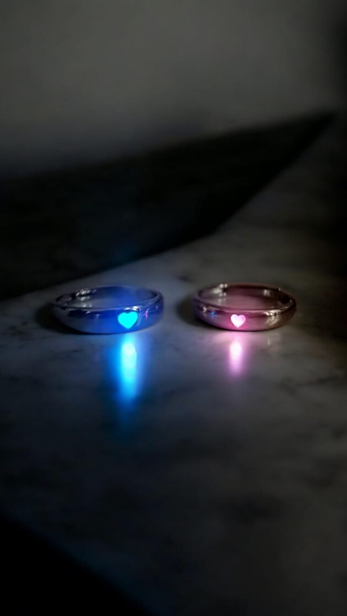 Luminous Heart Ring For Couples