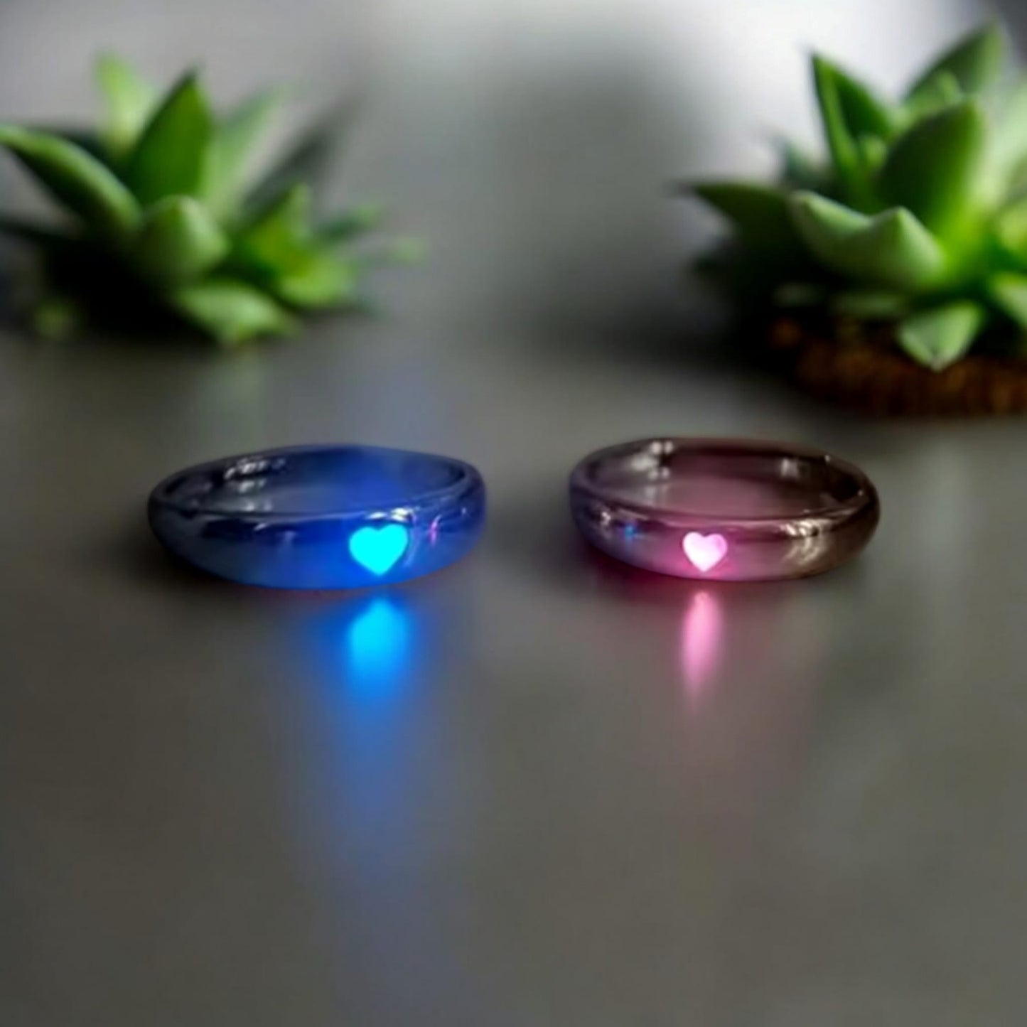 Luminous Heart Ring For Couples