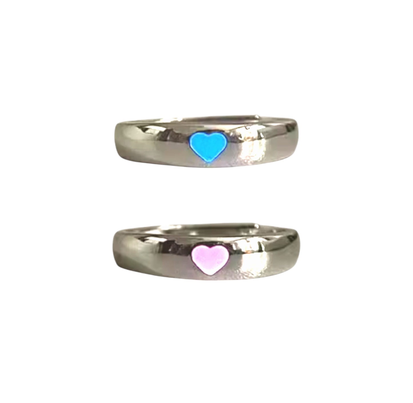 Luminous Heart Ring For Couples