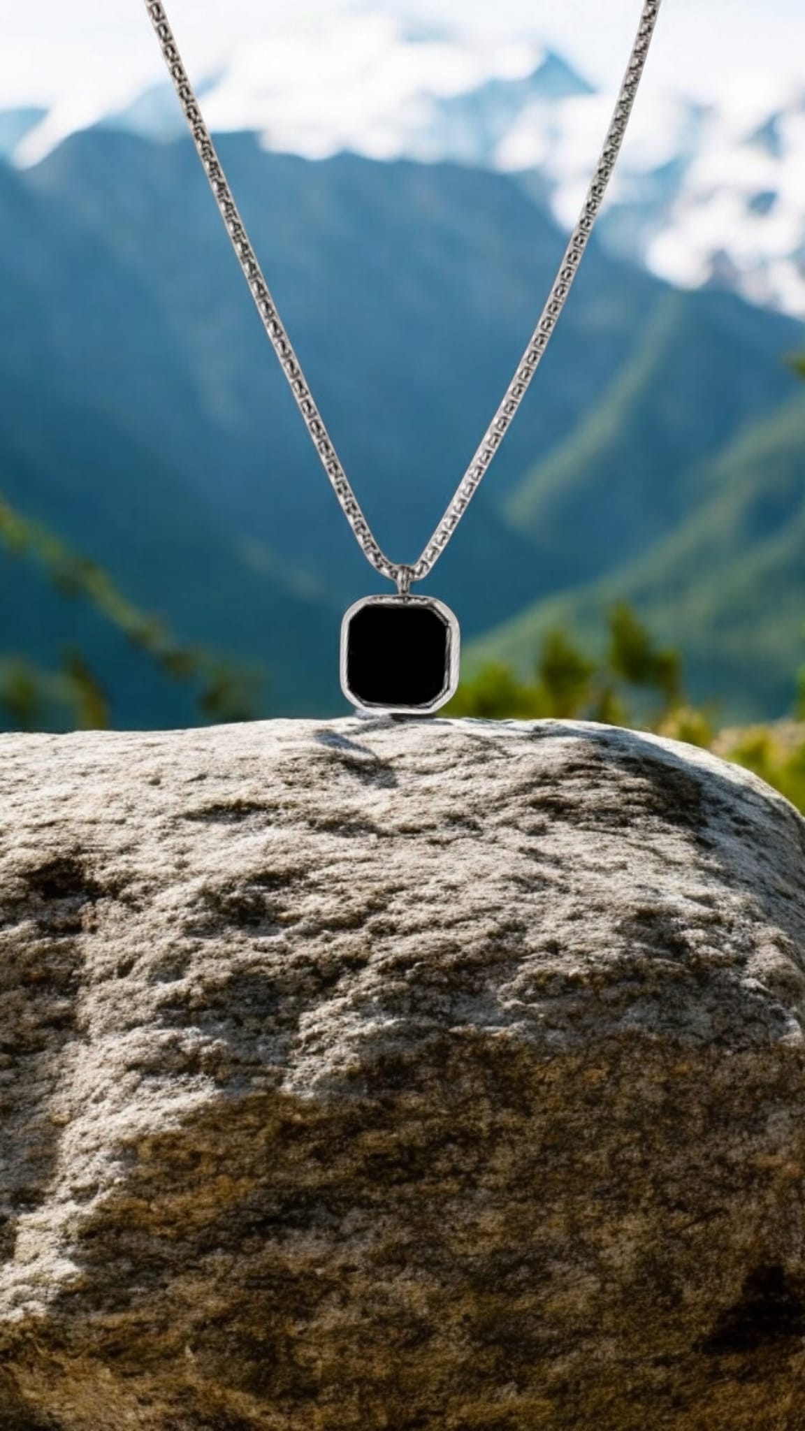 Square Pendant Necklace For Men