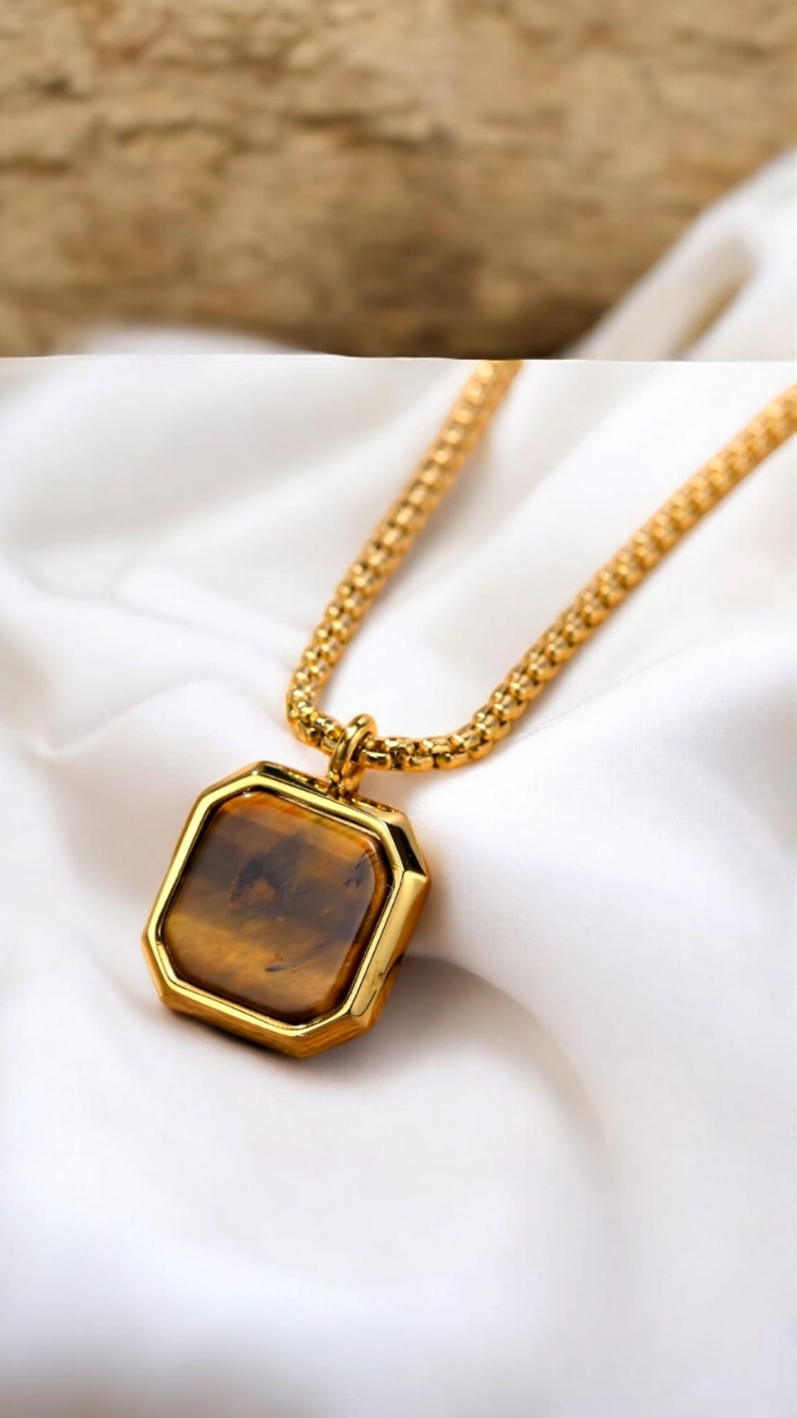 Square Pendant Necklace For Men