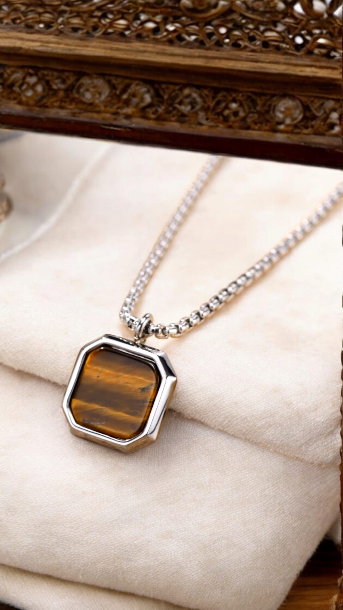 Square Pendant Necklace For Men