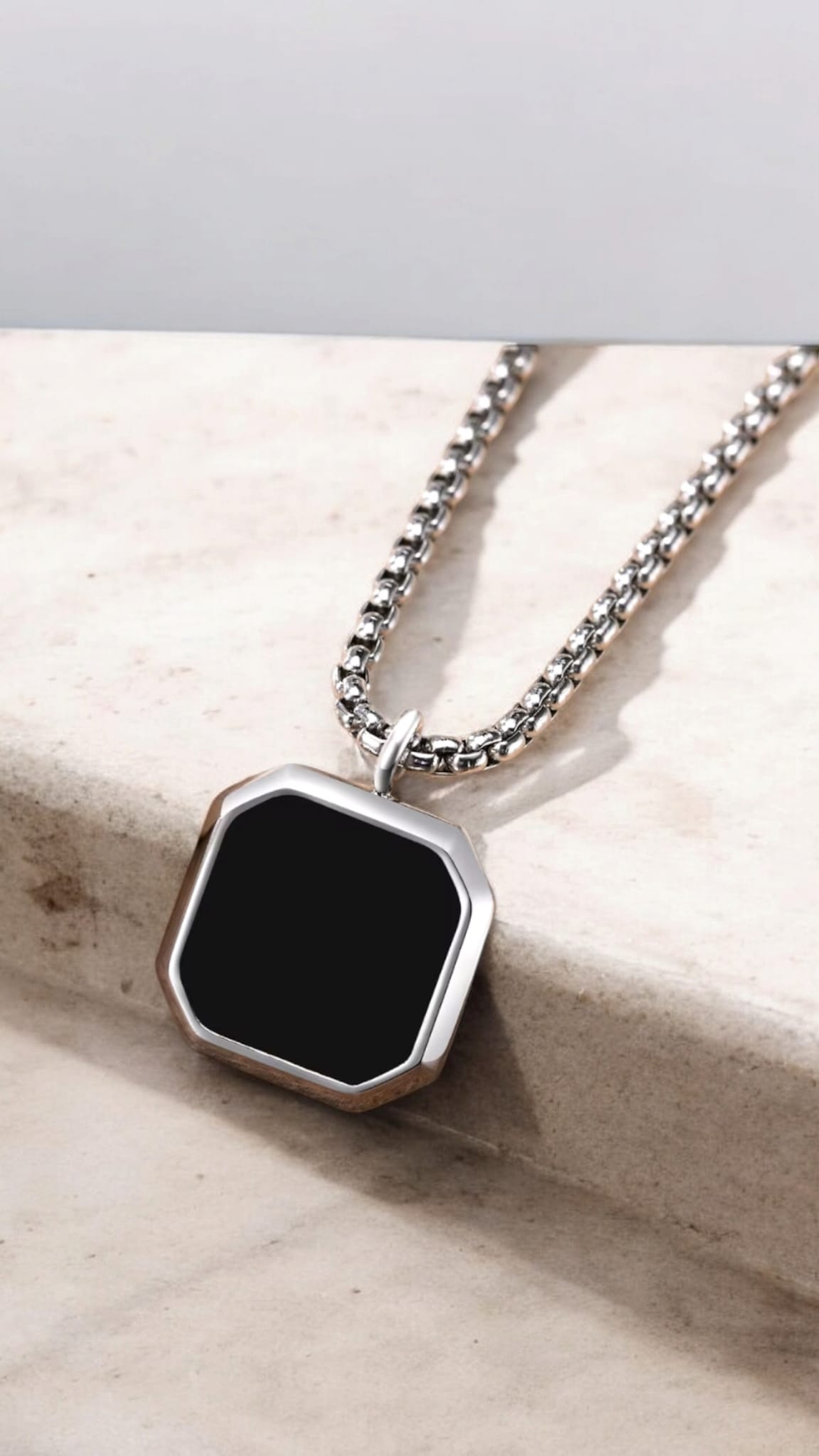 Square Pendant Necklace For Men