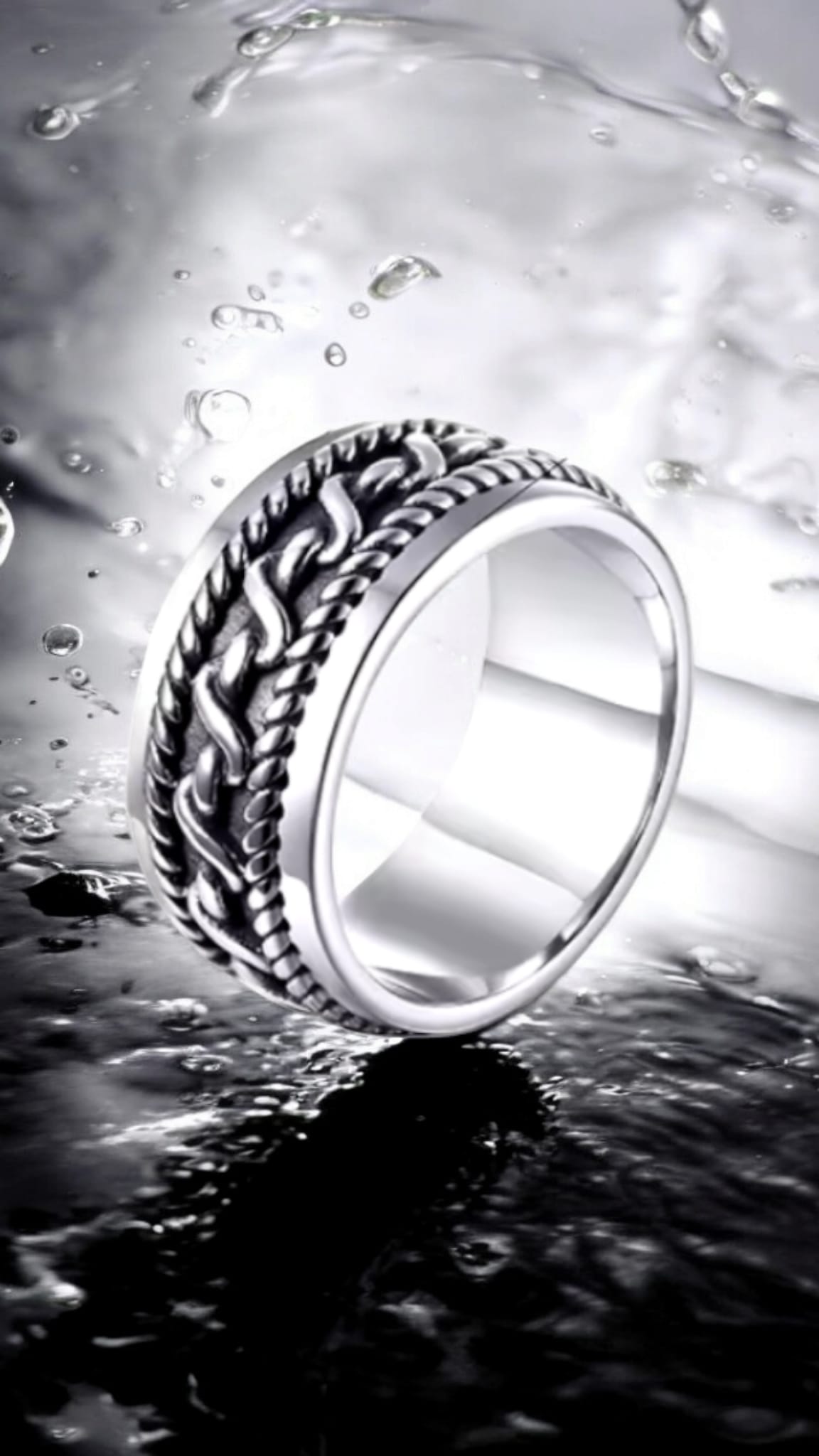 Twisted Rope Ring For Men