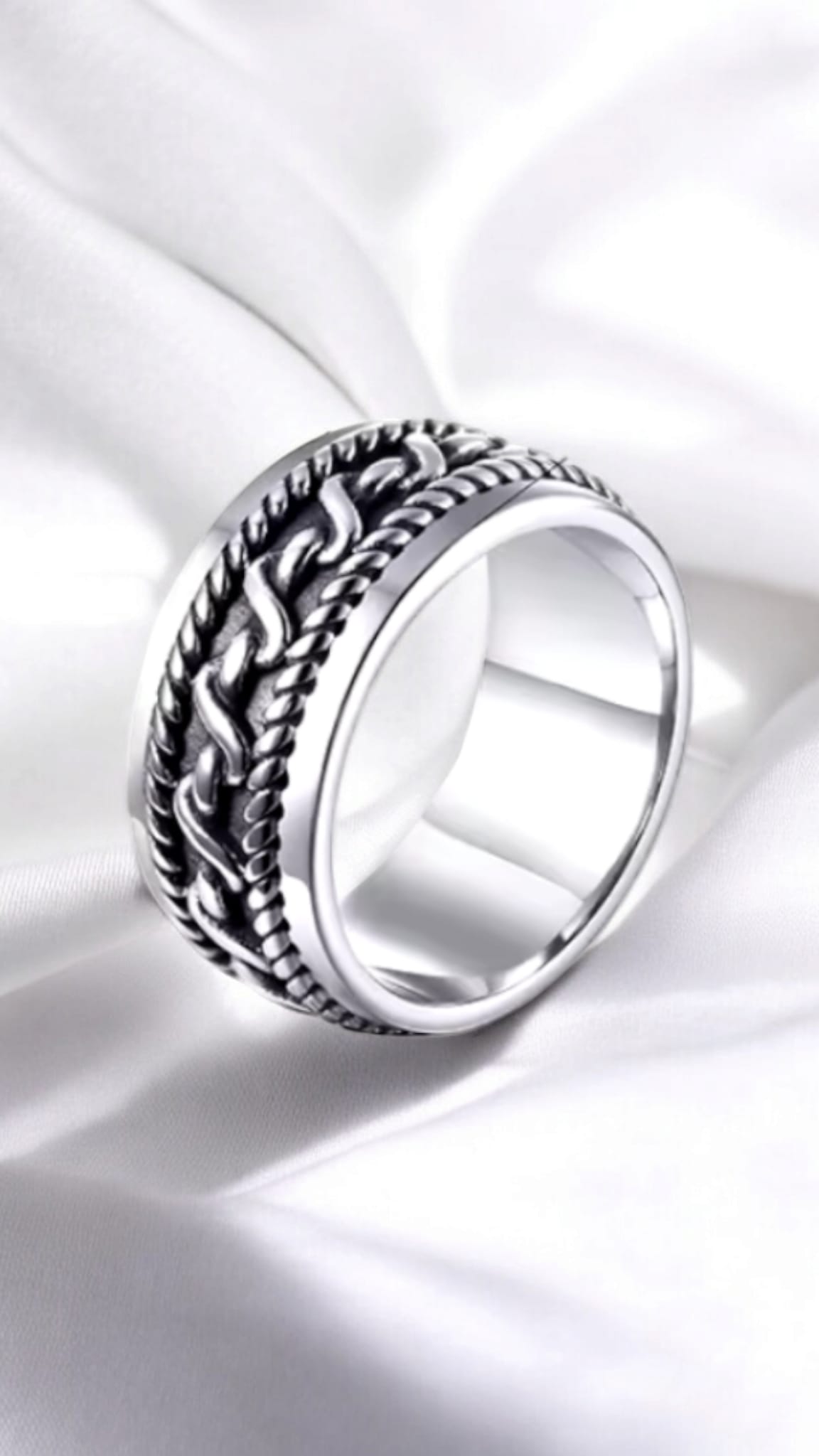 Twisted Rope Ring For Men