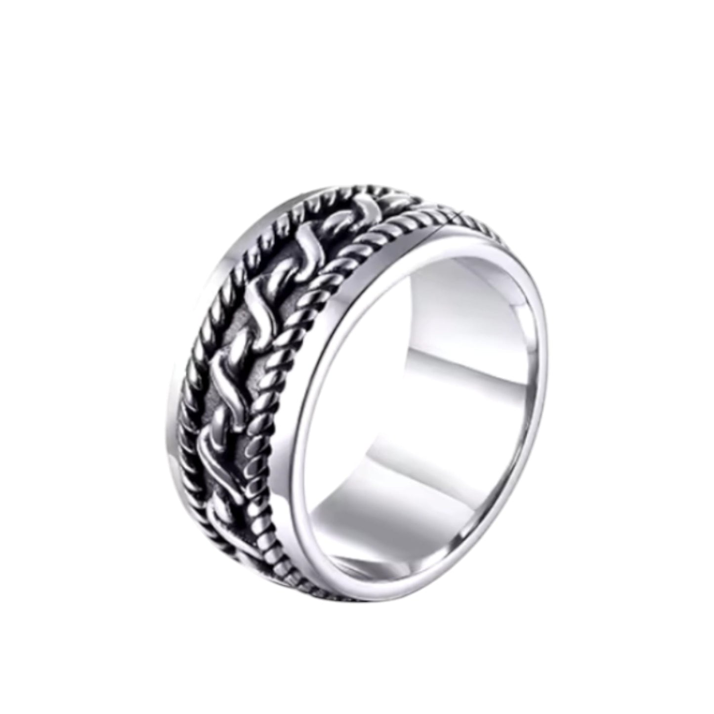 Twisted Rope Ring For Men