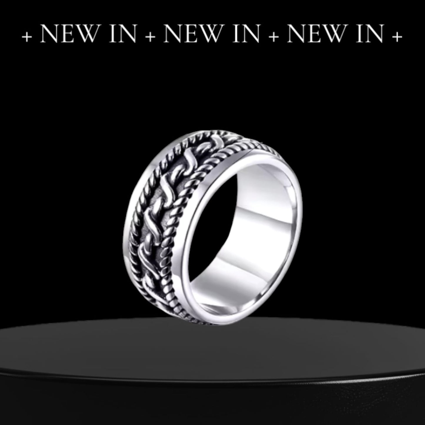 Twisted Rope Ring For Men