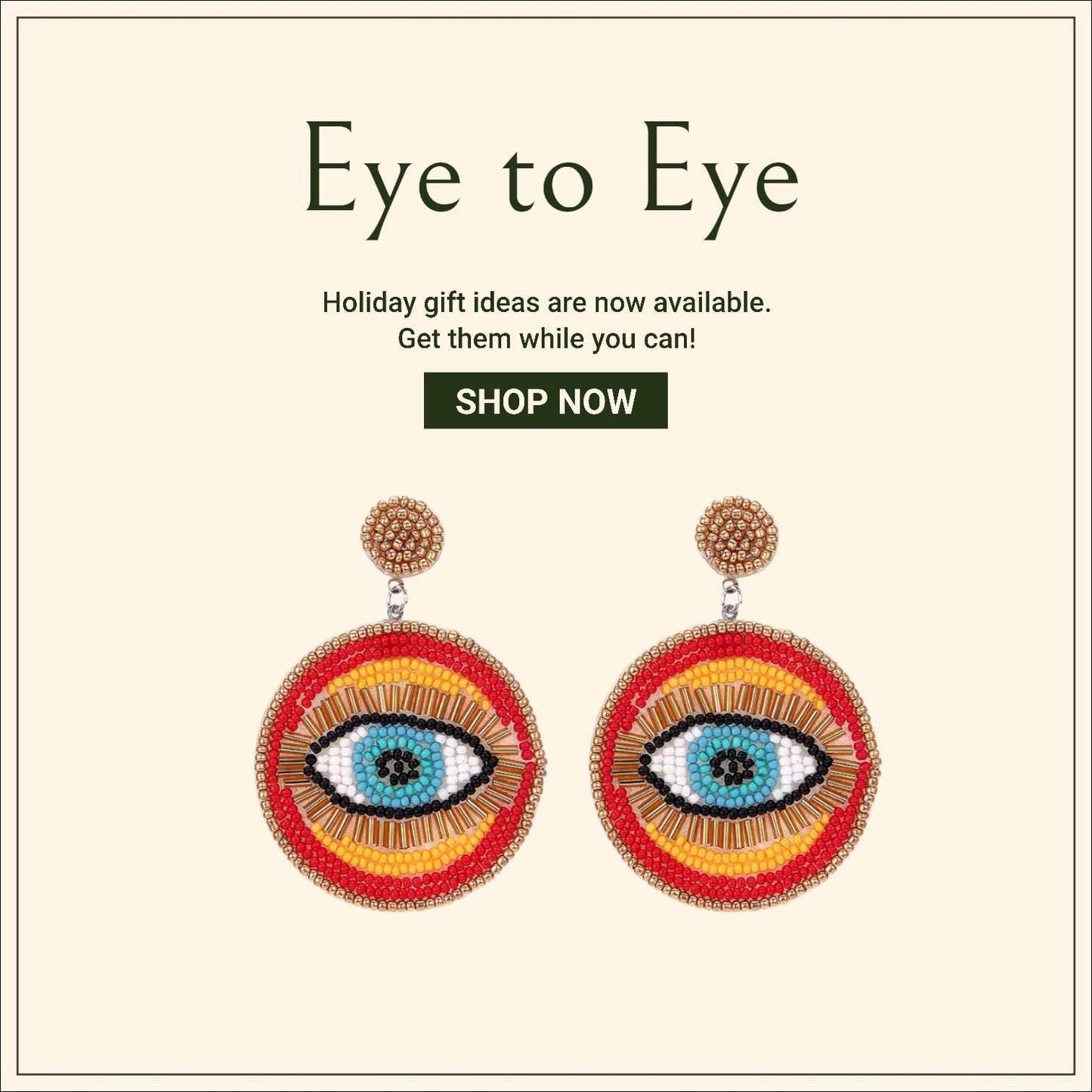 Handmade Eye Earrings For Women