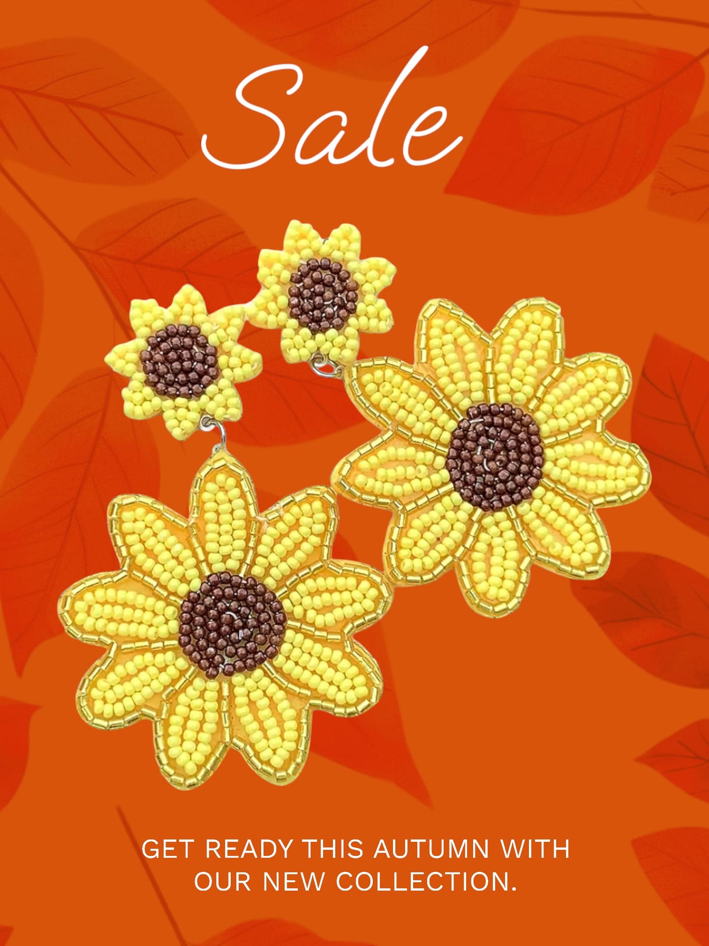 Hand Made Sunflower Earrings For Women