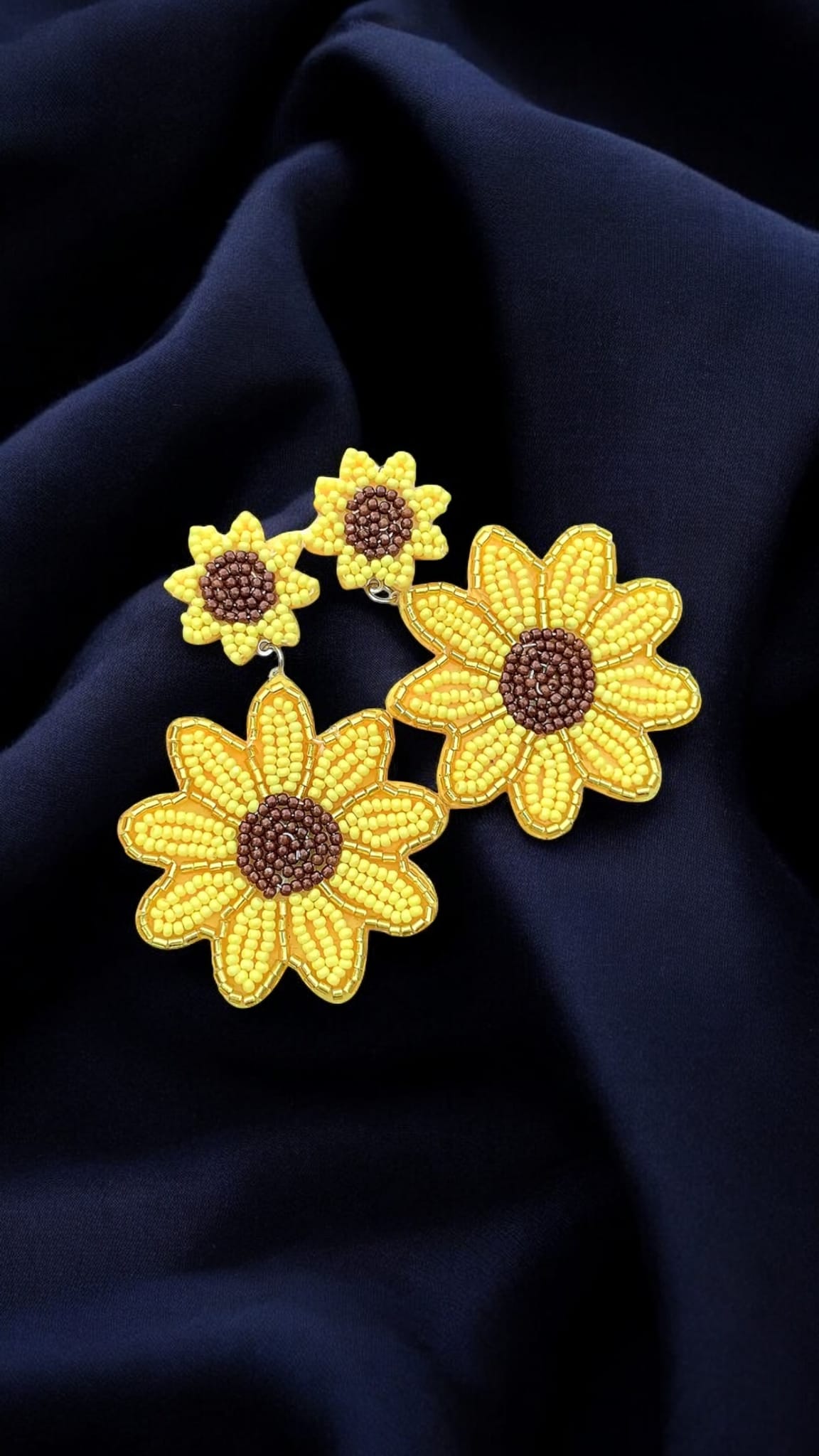 Hand Made Sunflower Earrings For Women