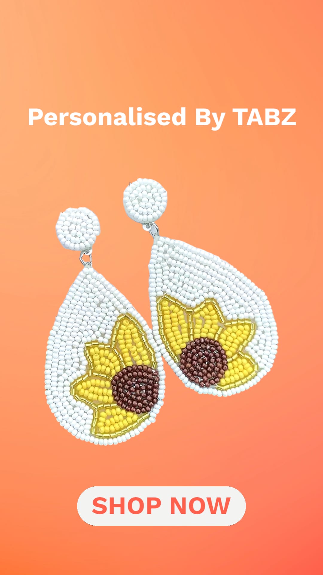 Hand Made Sunflower Earrings For Women