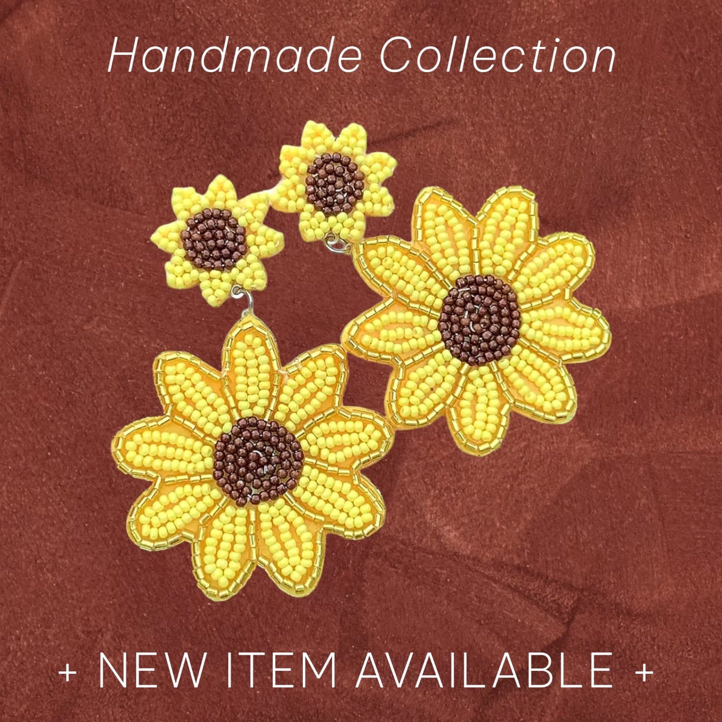 Hand Made Sunflower Earrings For Women