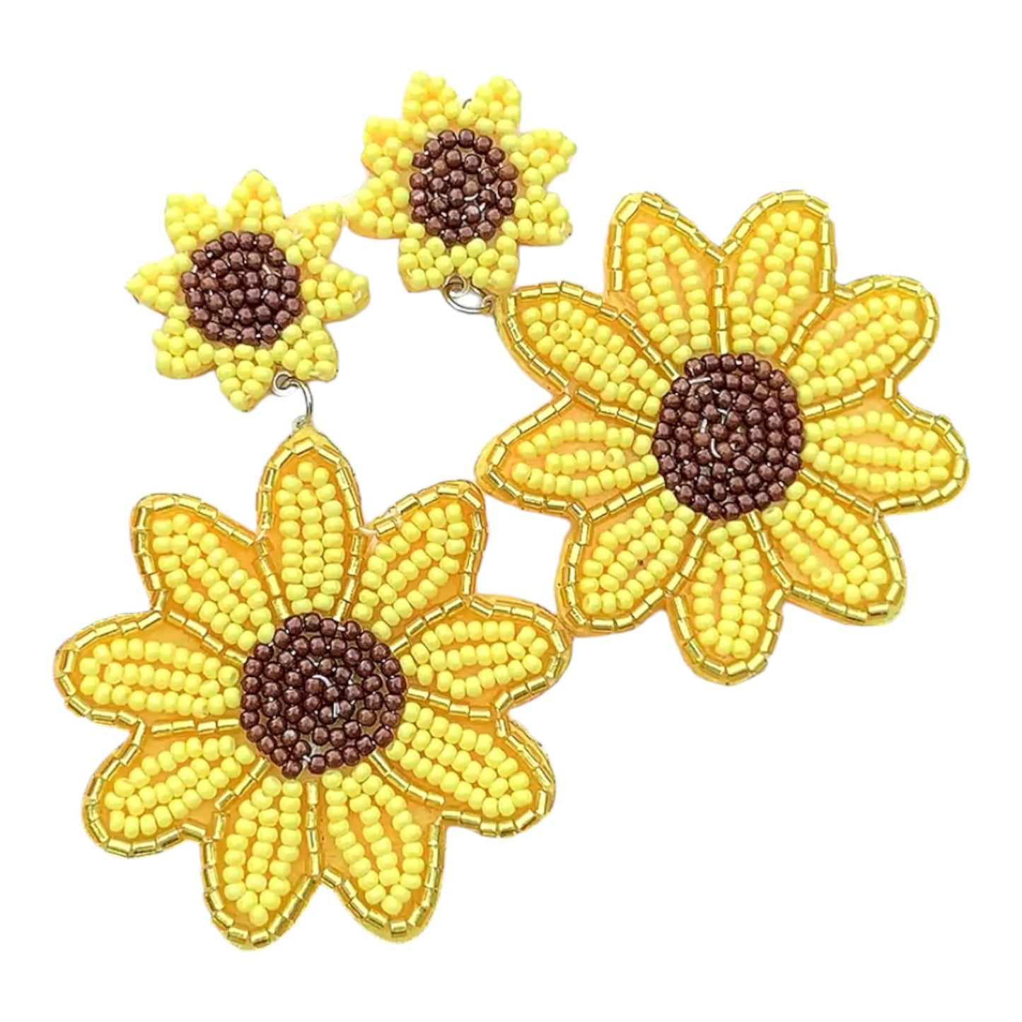 Hand Made Sunflower Earrings For Women