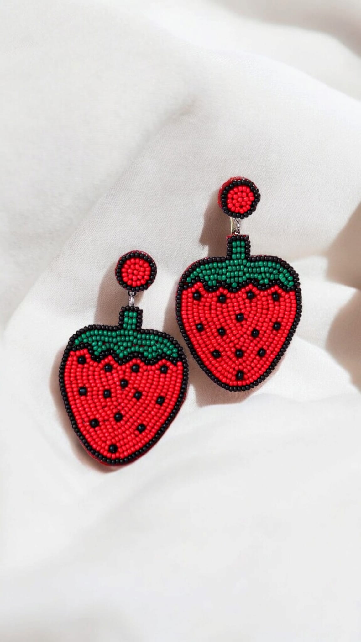 Hand Made Strawberry Earrings For Women