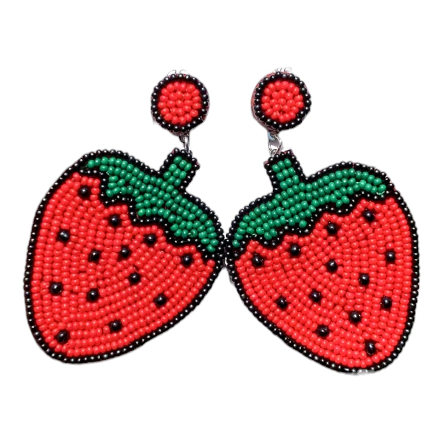 Hand Made Strawberry Earrings For Women