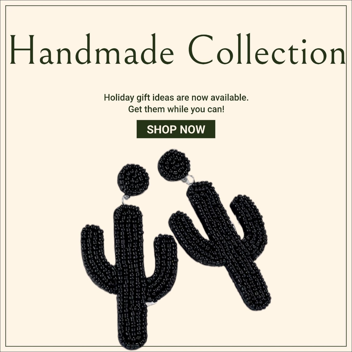 Handmade Cactus Earrings For Women