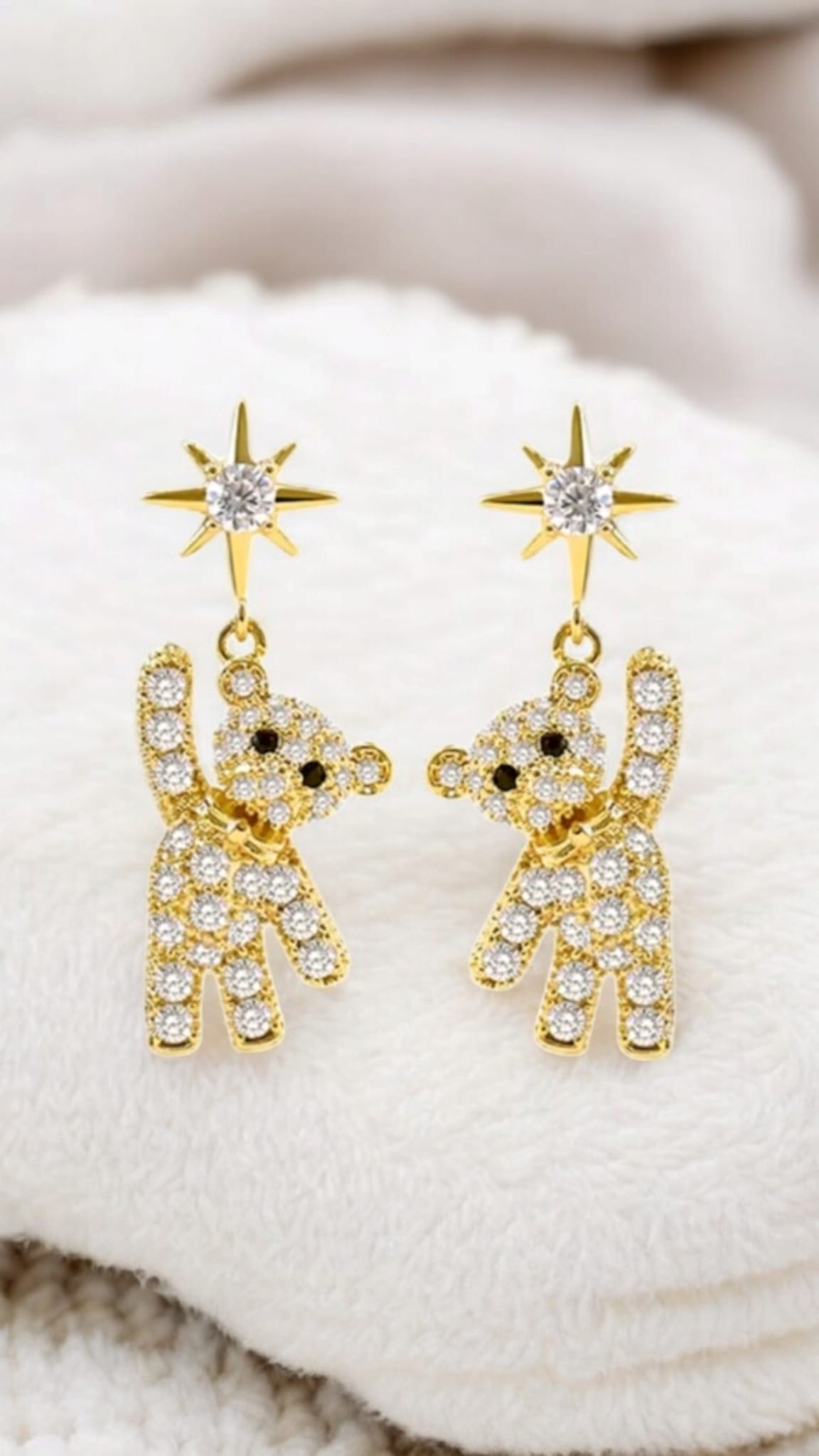 Teddy Bear Earrings For Women