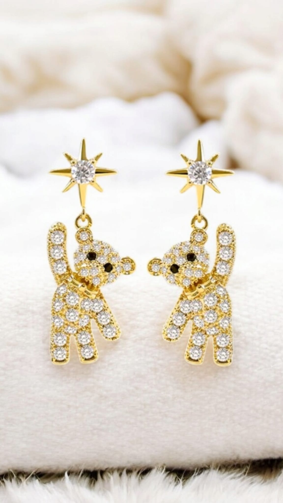 Teddy Bear Earrings For Women