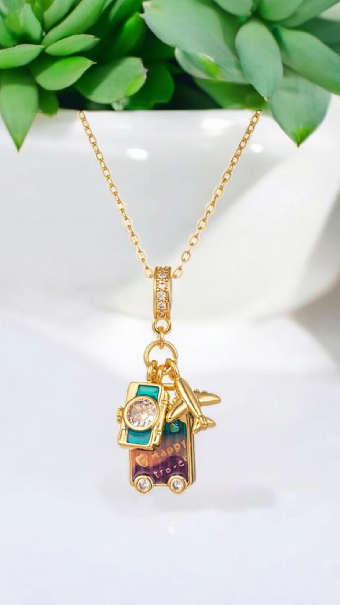 Travel Pendant Necklace For Women