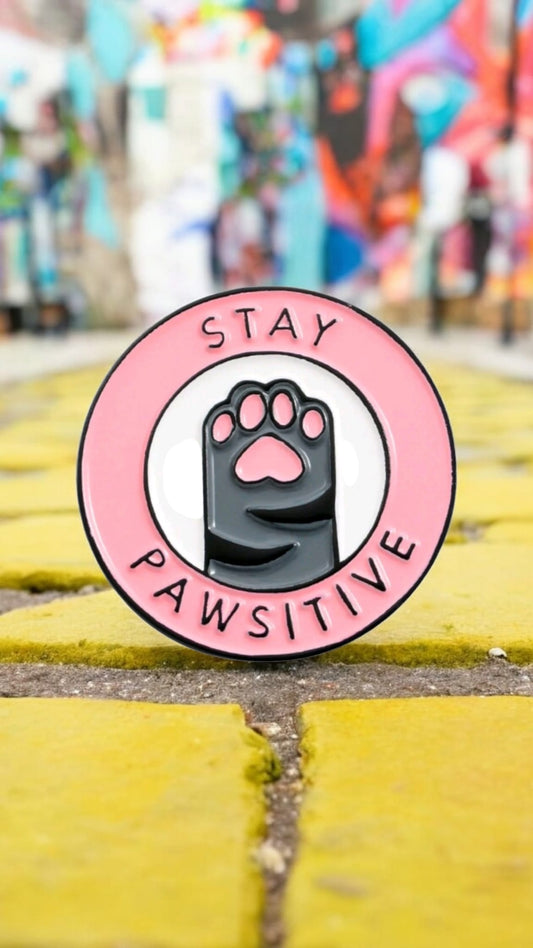 Stay Pawsitive Brooch For Women