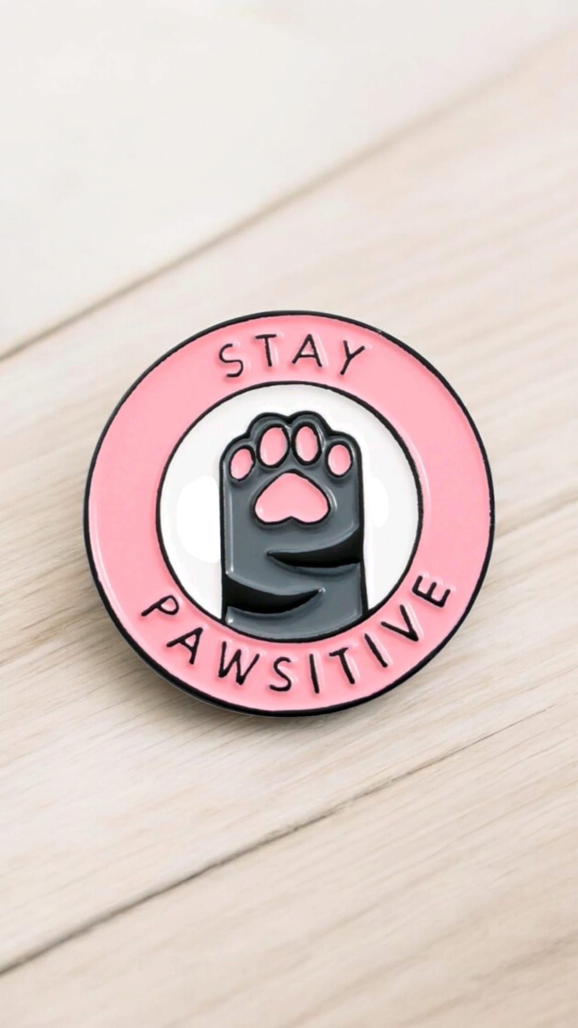 Stay Pawsitive Brooch For Women