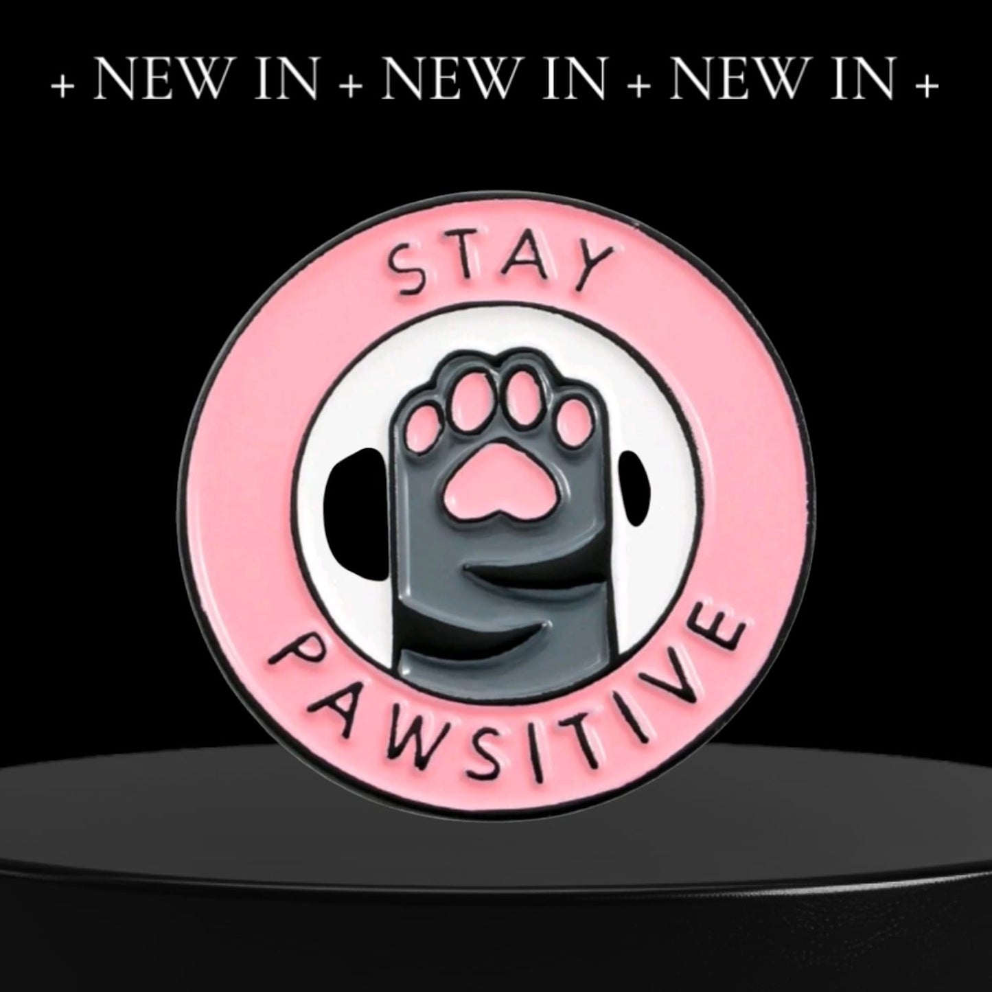 Stay Pawsitive Brooch For Women