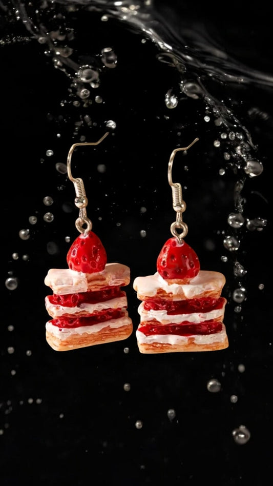 Strawberry Cheesecake Earrings For Women