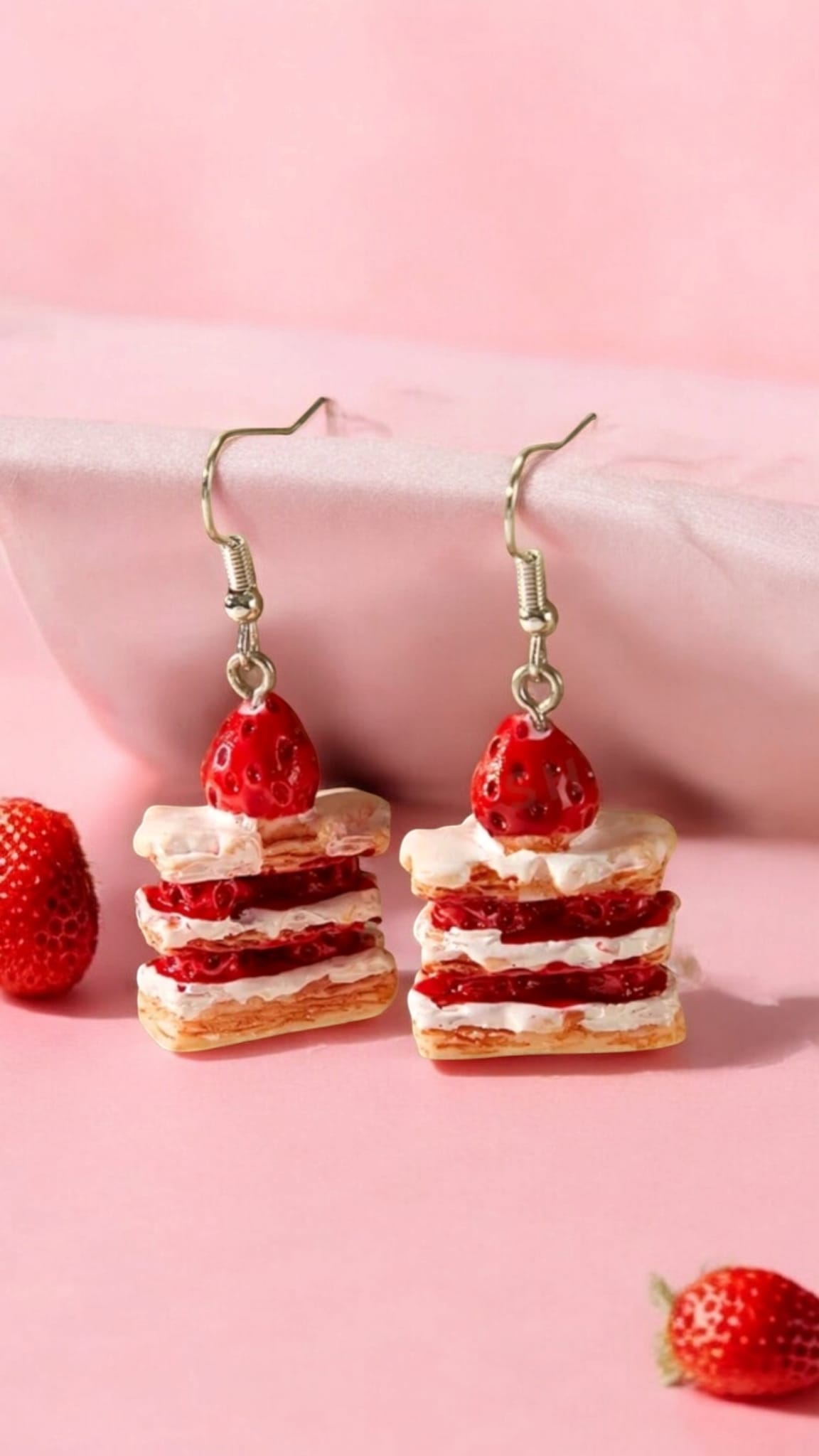 Strawberry Cheesecake Earrings For Women