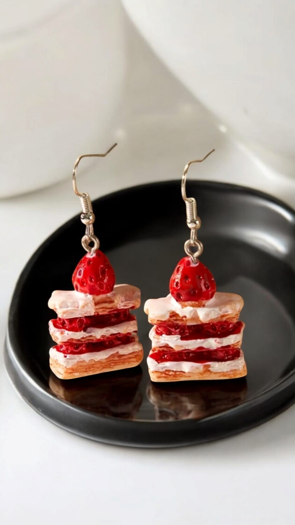 Strawberry Cheesecake Earrings For Women