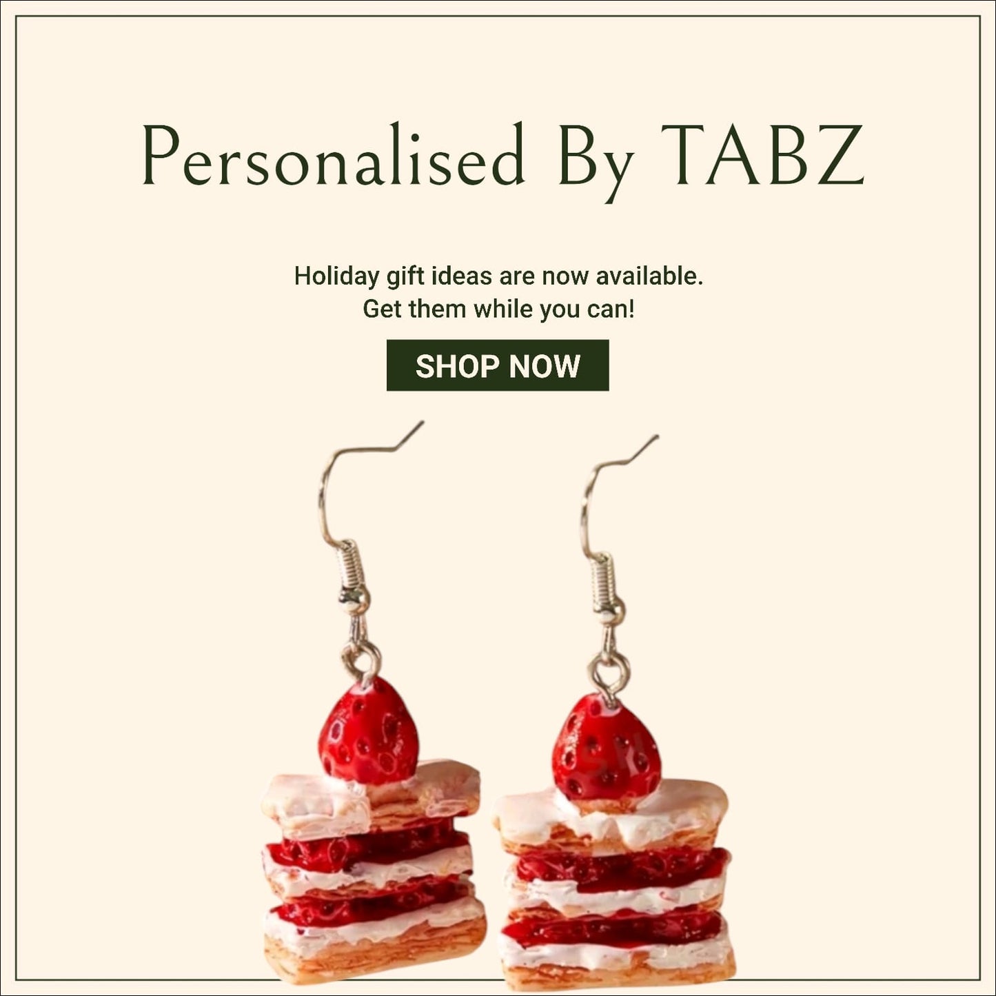 Strawberry Cheesecake Earrings For Women