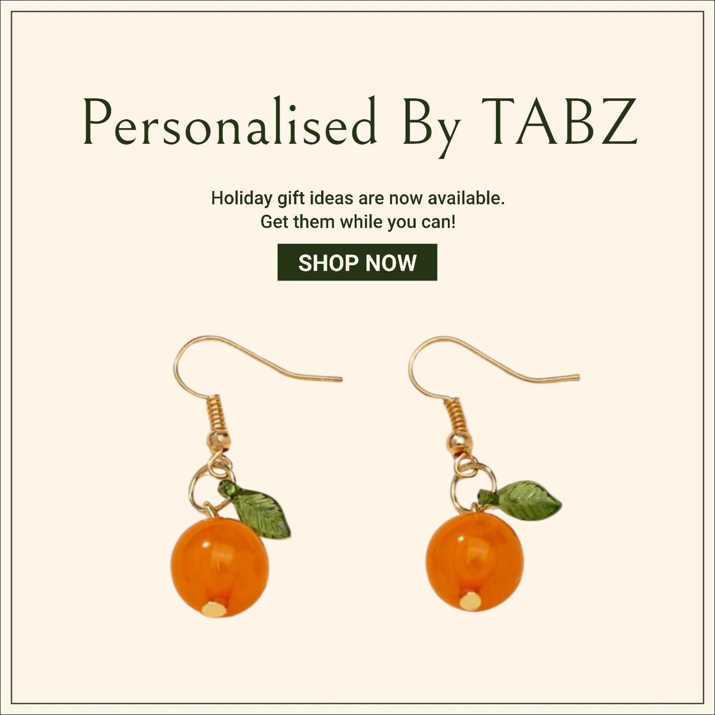 Orange With Leaf Earrings For Women