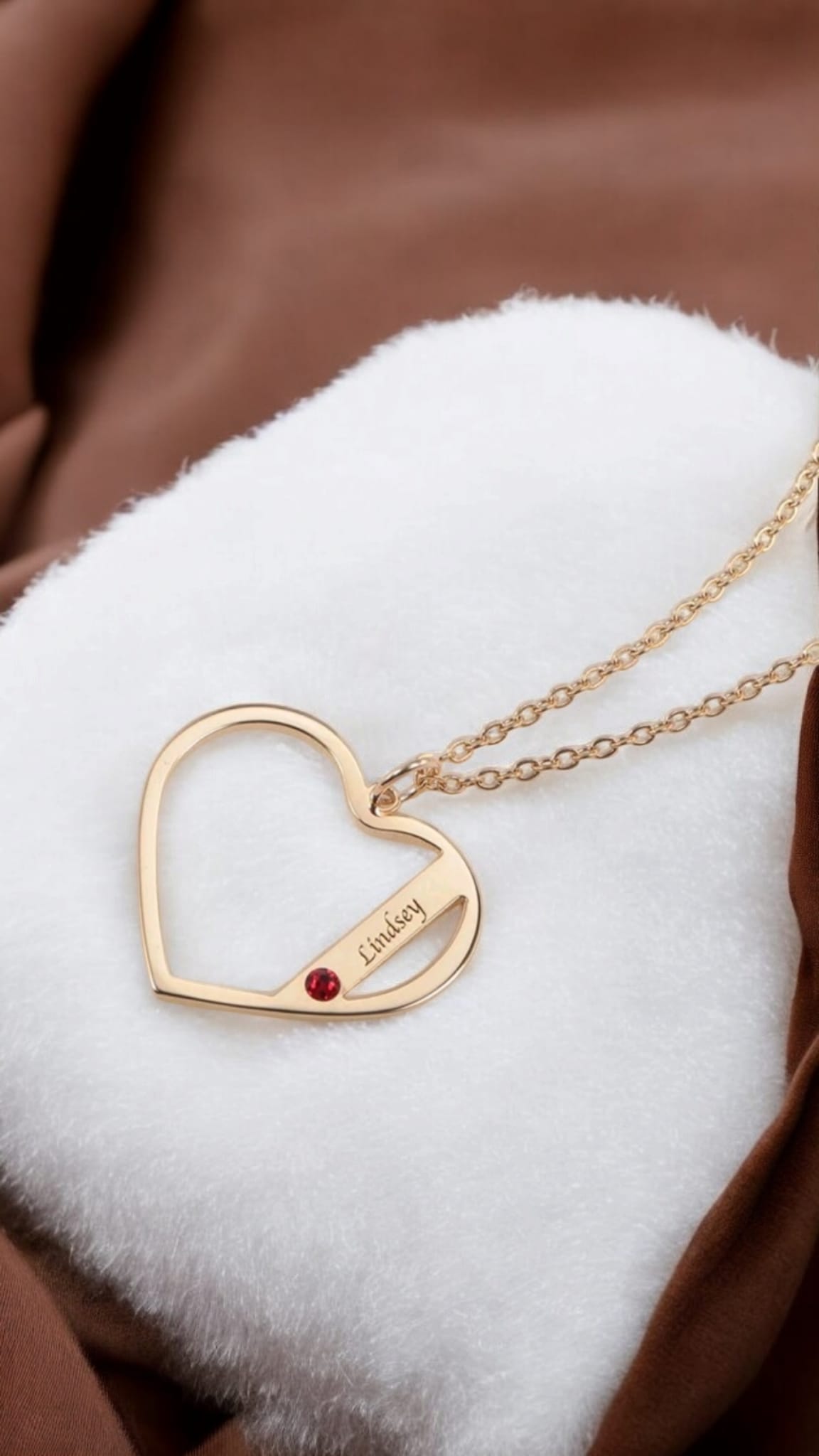 Personalised Heart Pendant Necklace For Women