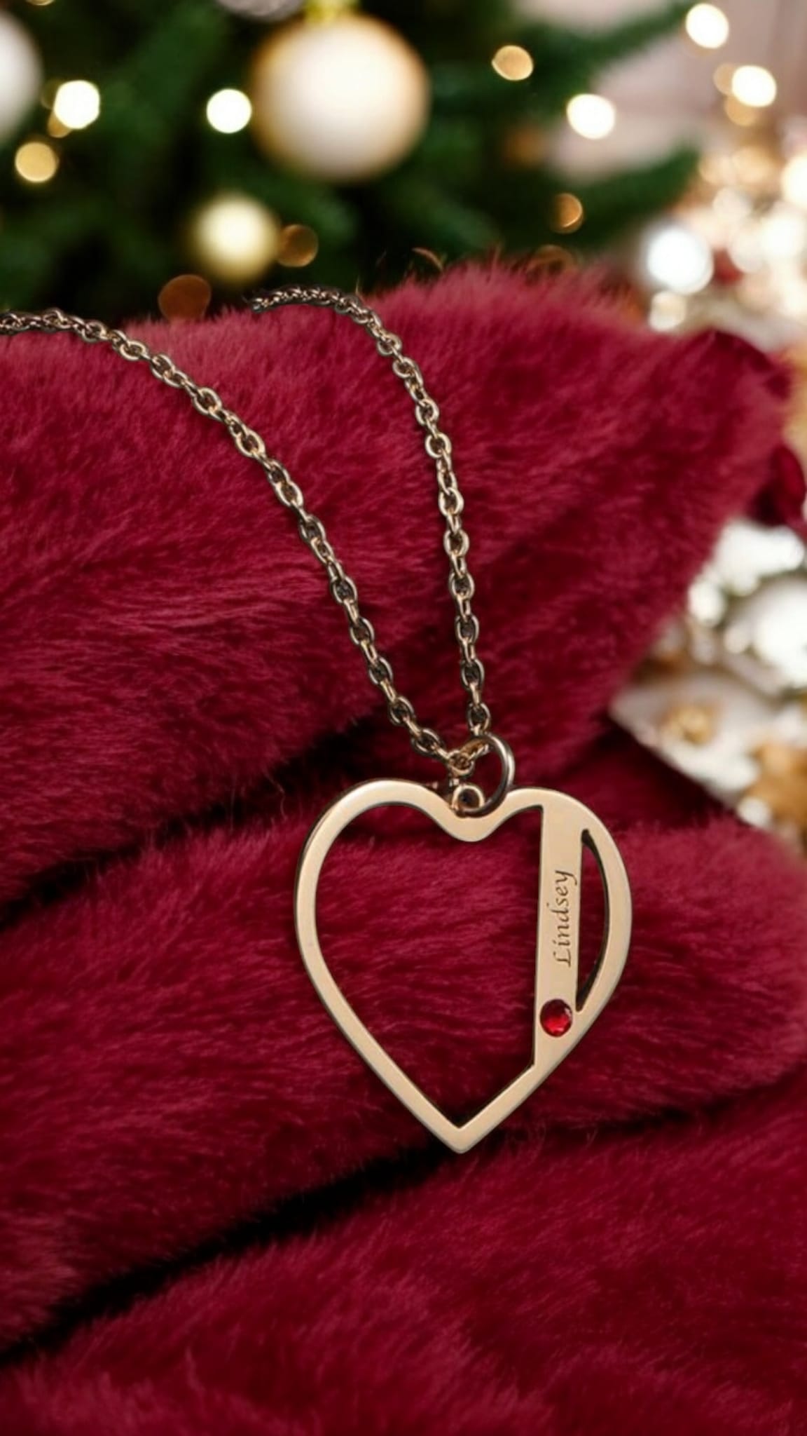 Personalised Heart Pendant Necklace For Women