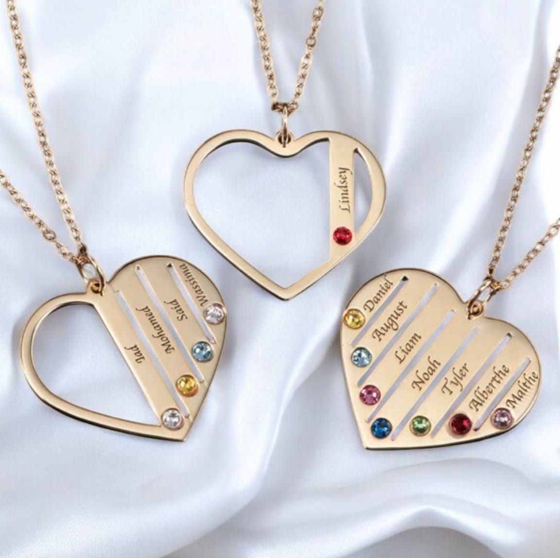 Personalised Heart Pendant Necklace For Women