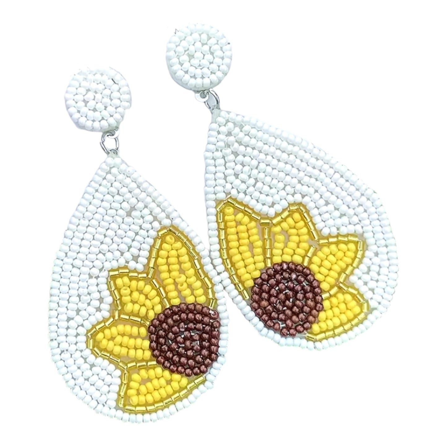 Hand Made Sunflower Earrings For Women