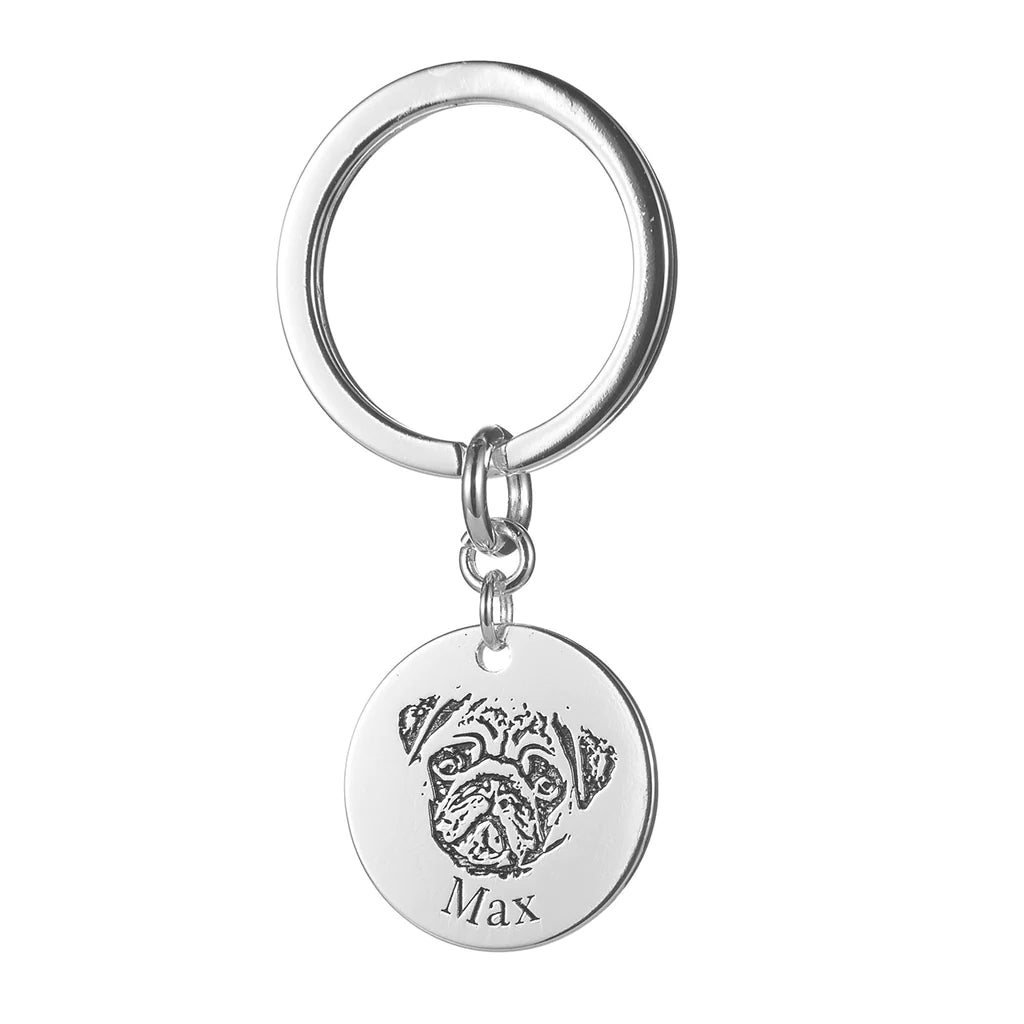 Paw Pet Face Keychain